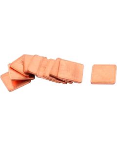 uxcell Copper PC Laptop CPU Pad Pads Heatsink Thermal Shim 15x15x1.5mm 10pcs