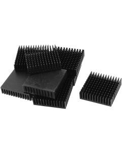 uxcell 10 Pcs Aluminium 40 x 40 x 11mm Square Heatsink Cooling Cooler Fin Black