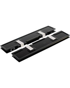 uxcell 2Pcs Aluminum Memory Heatsink Shim DDR Heat Spreader Cooler Cooling for DDR RAM Memory, Black