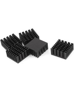 uxcell Aluminum Radiator Heat Sink Heatsink 20mm x 20mm x 10mm 5 Pcs Black