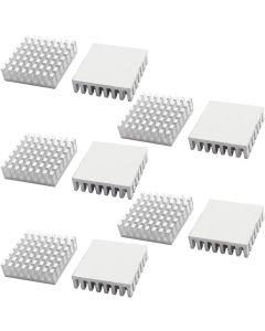 uxcell 10pcs Aluminum Heatsink Kit, 28x28x8mm Mini VRM Heatsink Cooler Heat Sink for Cooling 3D Printers, Stepper Motor, Stepper Driver